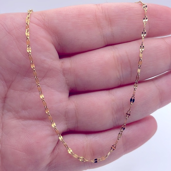 18K Gold Plated Thin Rope Chain Necklace - Picture 4 of 6